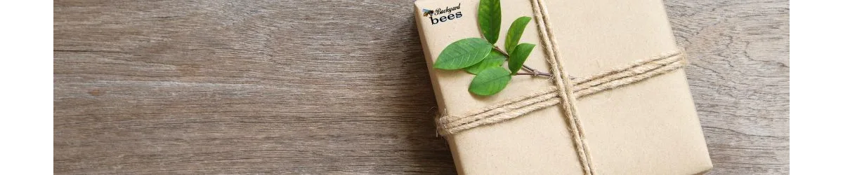 green gifting artfully presented with natural materials