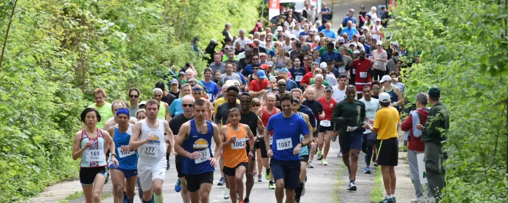 race start of the Alley Pond 5-Mile Challenge