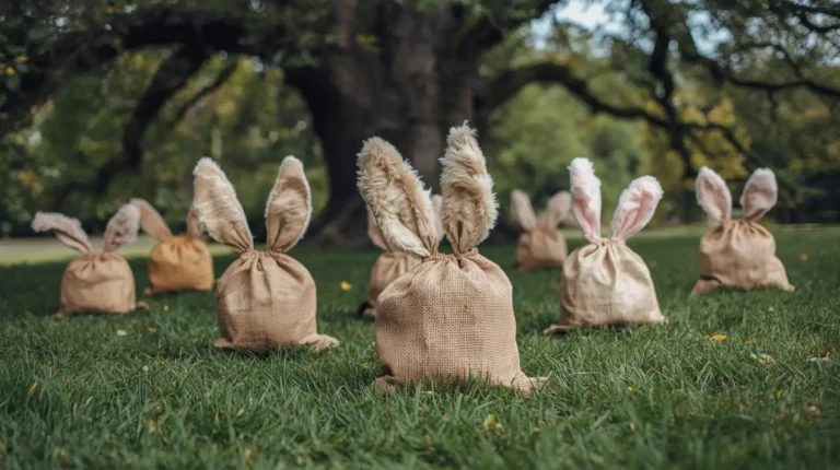 National Rabbit Day burlap sack race