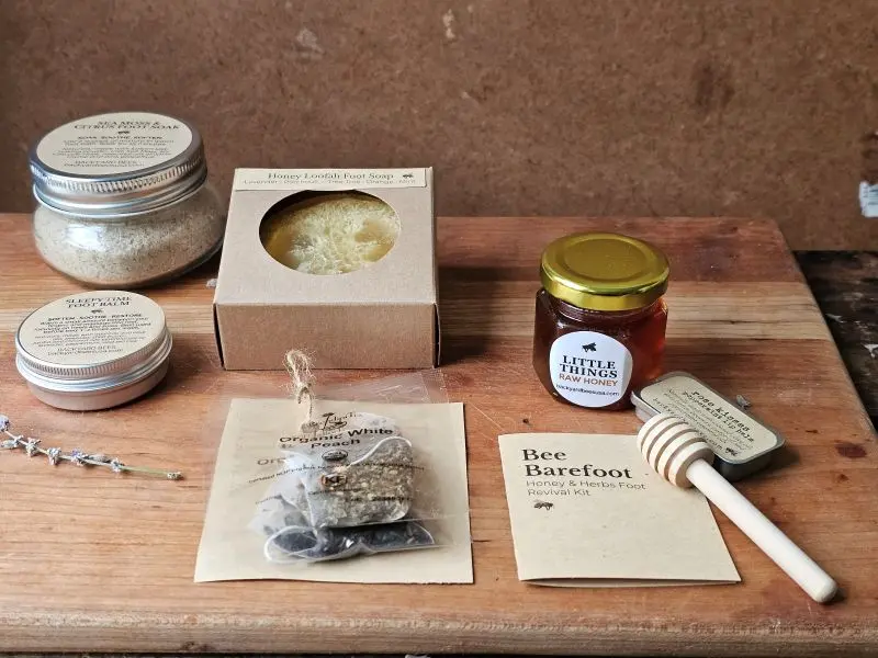 The power of small things in the Bee Barefoot Honey & Herbs Foot Revival Kit